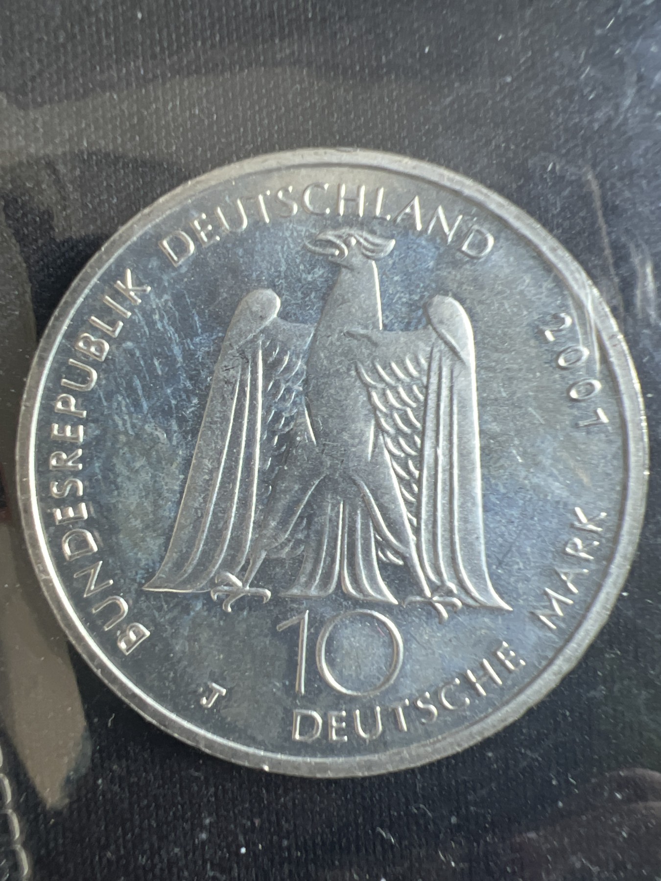 第4期 银币专场 （无押金，捡漏，全场20包邮，偏远地区除外，接收代拍业务） 2001年 德国 10马克 洛尔青 200周年纪念币