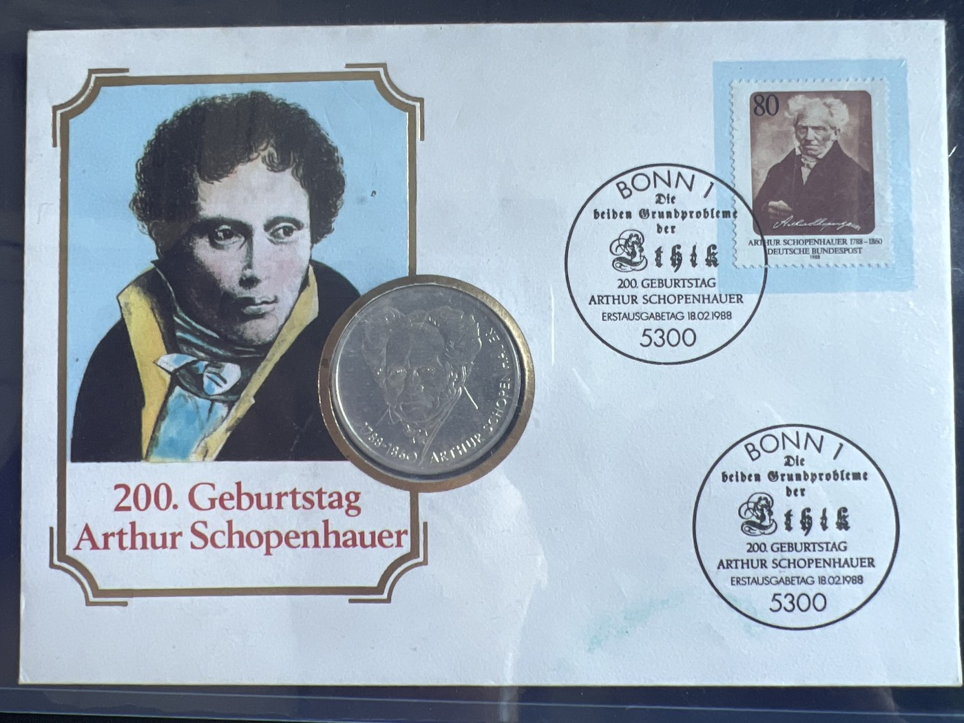 第4期 银币专场 （无押金，捡漏，全场20包邮，偏远地区除外，接收代拍业务） 1988年 德国 哲学家 叔本华 200年诞辰 10马克 纪念银币