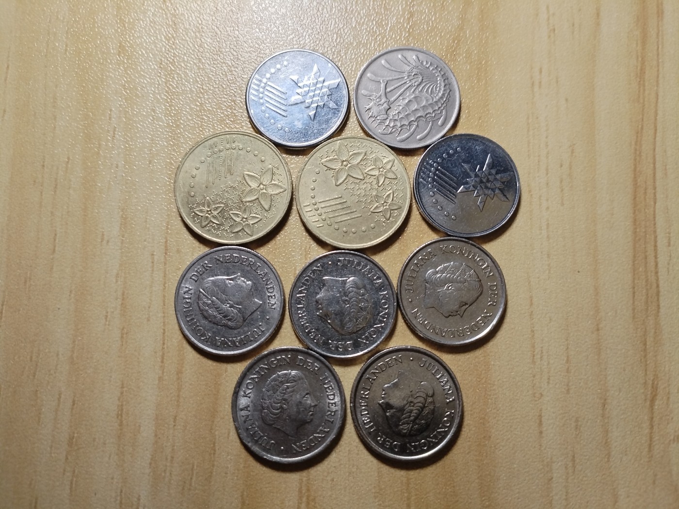 初雪钱币专场（第四期） 新加坡马来西亚荷兰硬币一组