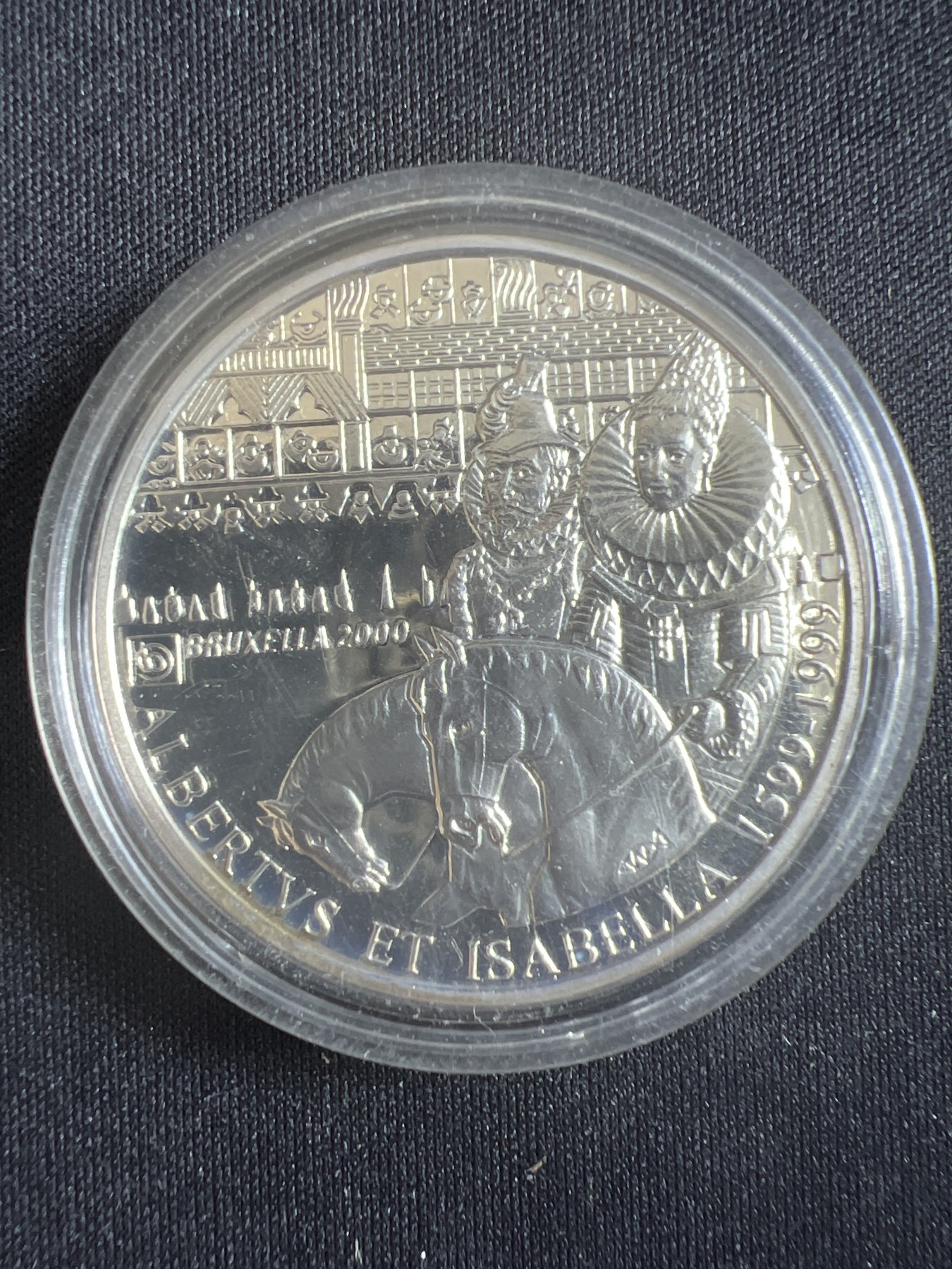 第4期 银币专场 （无押金，捡漏，全场20包邮，偏远地区除外，接收代拍业务） 比利时 艾伯特与伊莎贝拉 500法郎