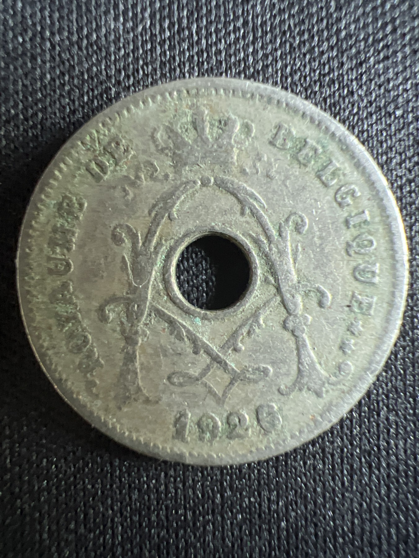 第396期 硬币币专场 （无押金，捡漏，全场20包邮，偏远地区除外，接收代拍业务） 比利时 早期 中孔铜镍币 5分