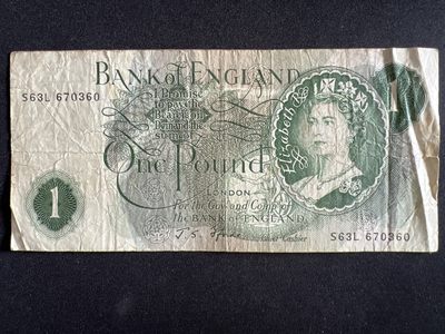 第398期 纸币币专场 （无押金，捡漏，全场20包邮，偏远地区除外，接收代拍业务） - 英国老版一英镑