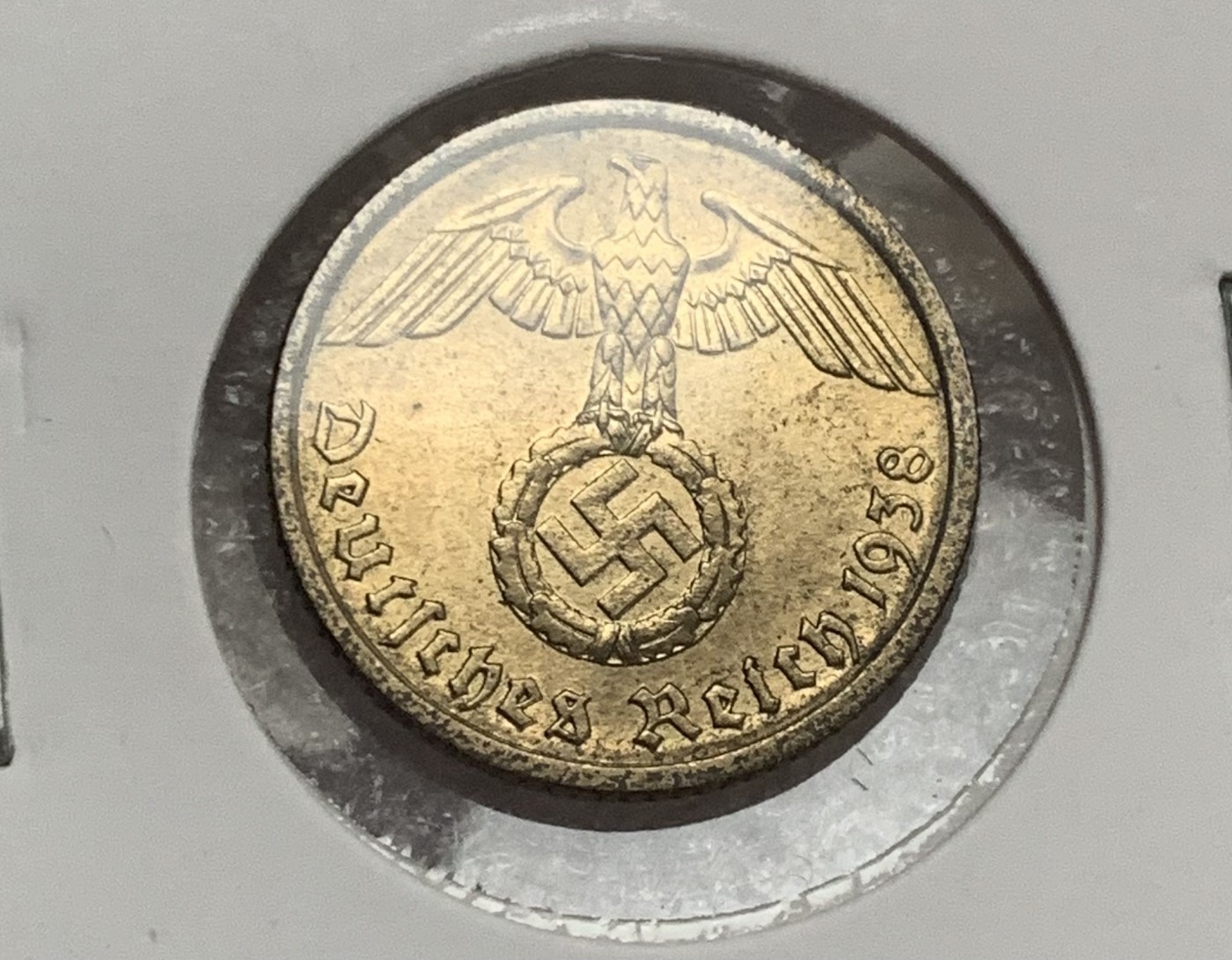 瓶子🏺第107期拍卖会  1938年10芬尼铜币 好品