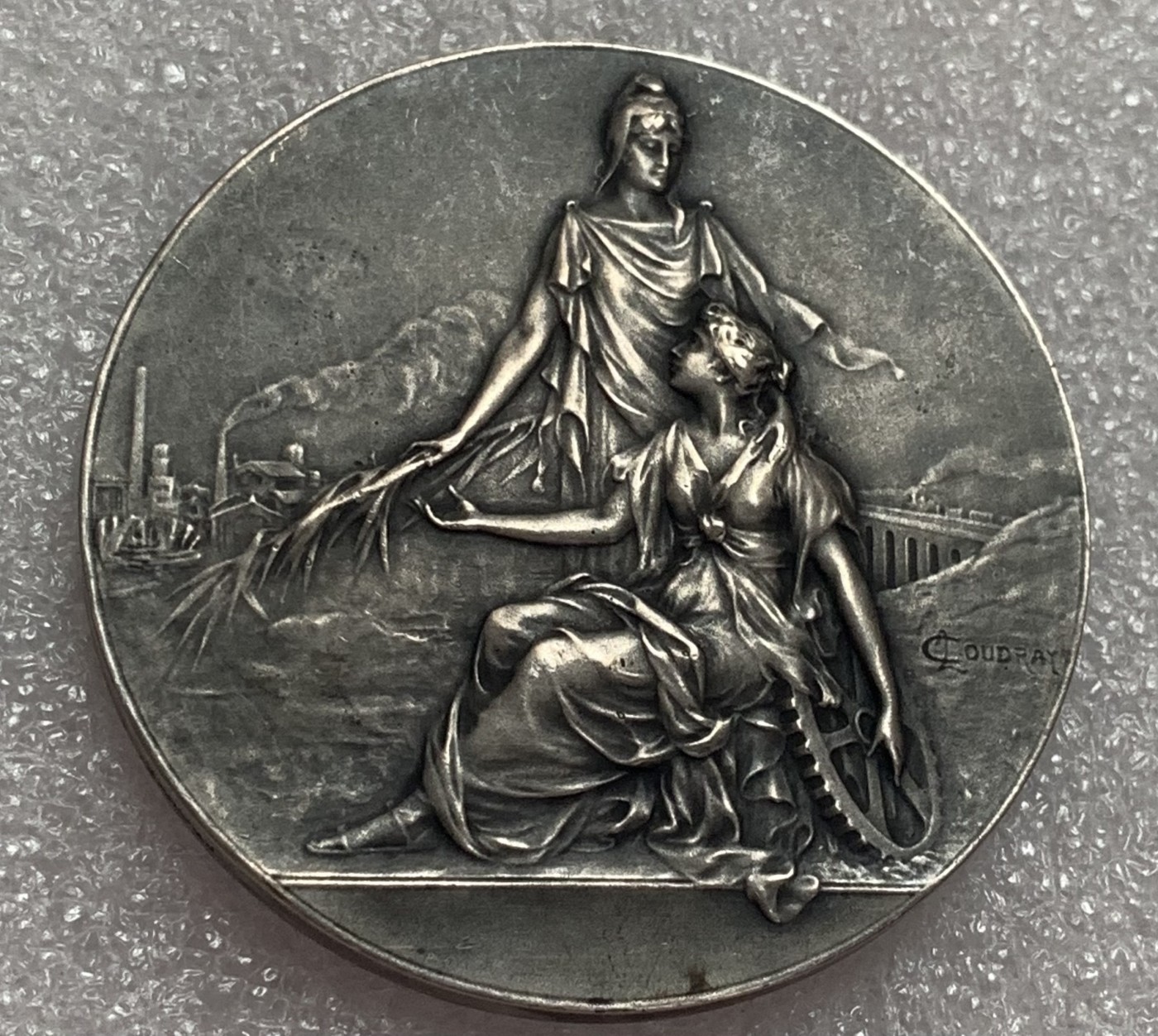 瓶子🏺第107期拍卖会  法国1928年农业银章  50毫米62.48克