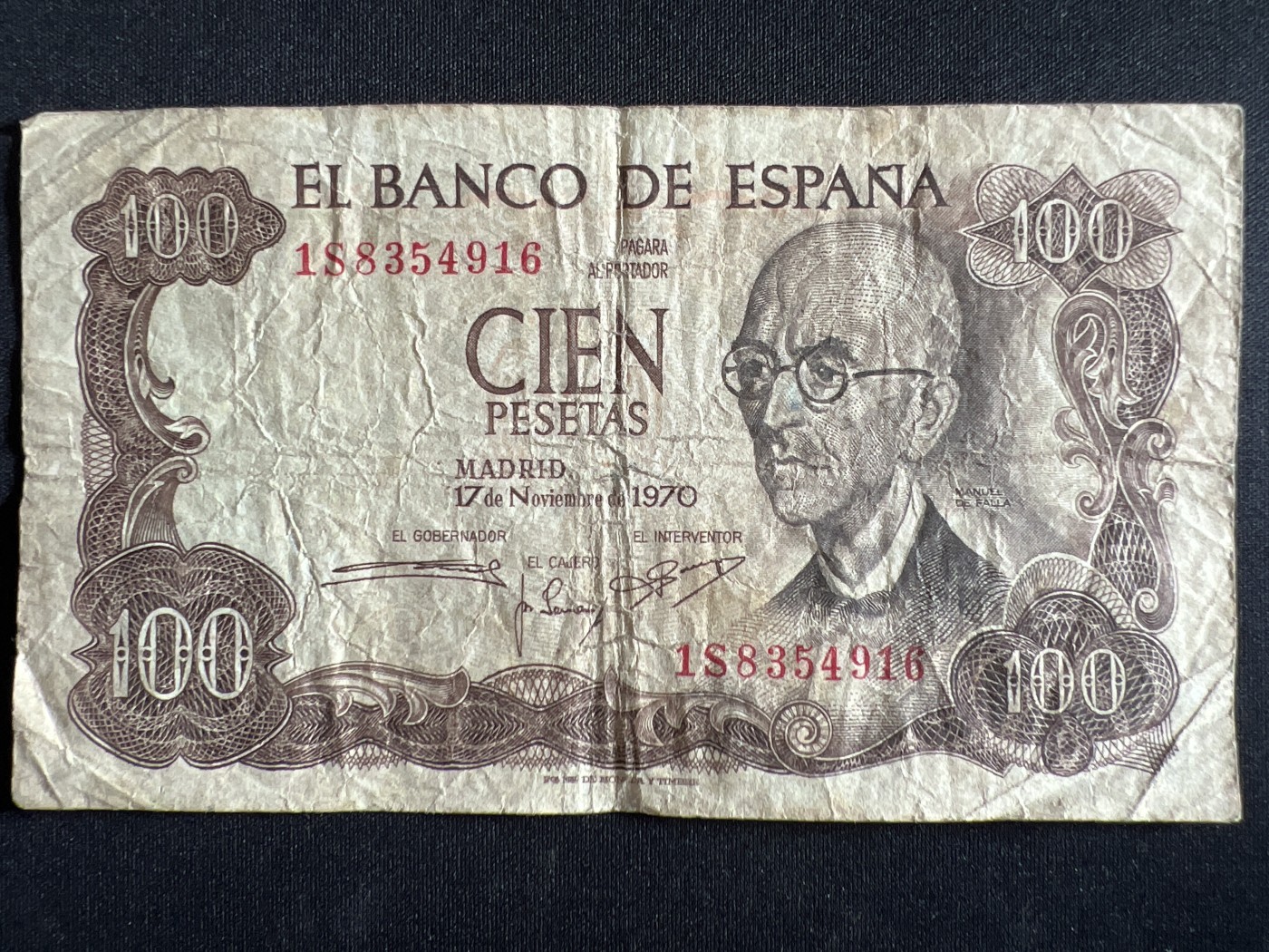 第398期 纸币币专场 （无押金，捡漏，全场20包邮，偏远地区除外，接收代拍业务） 西班牙100比塞塔