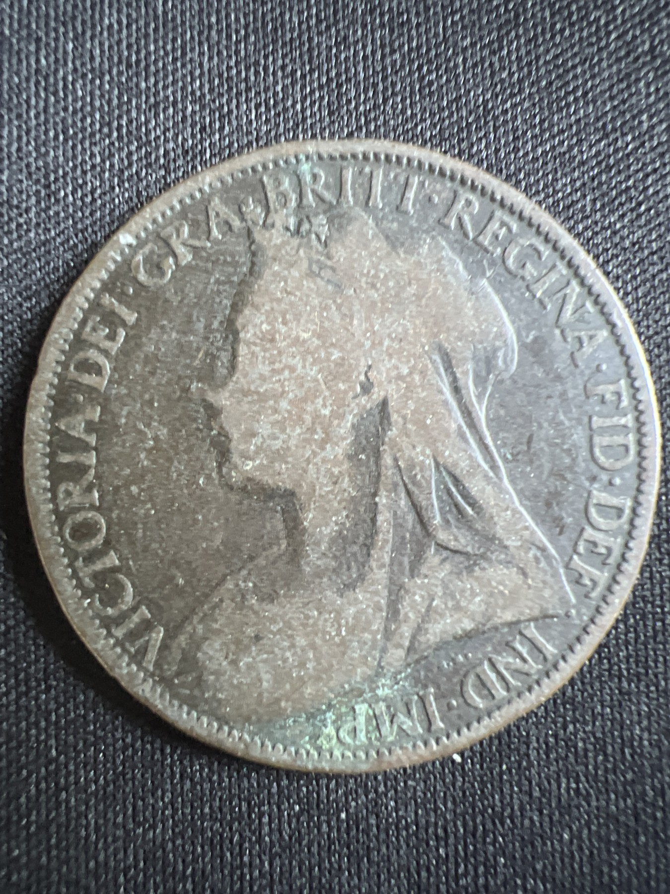 第396期 硬币币专场 （无押金，捡漏，全场20包邮，偏远地区除外，接收代拍业务） 1896年 维多利亚 披纱 一便士 老铜币