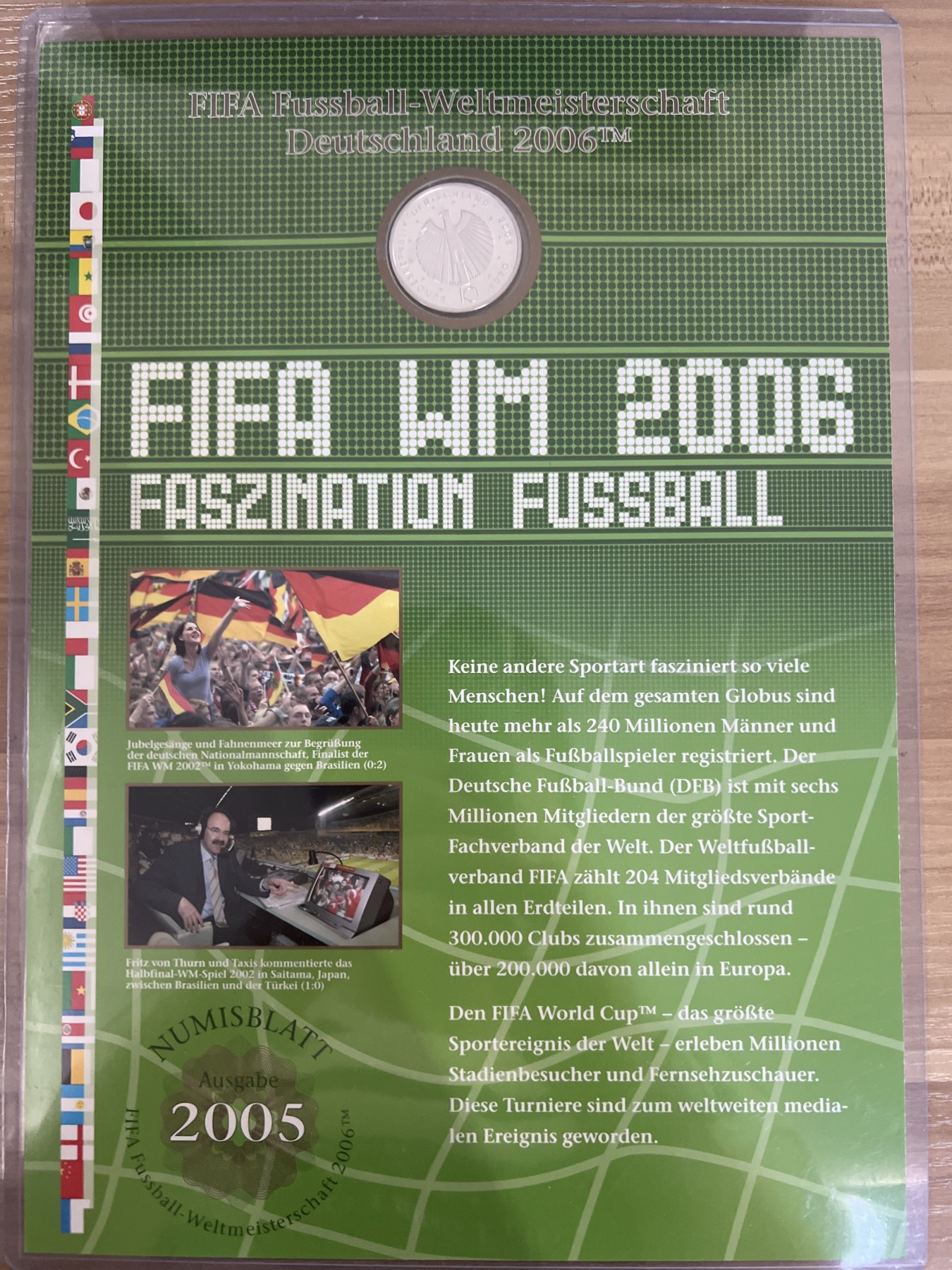 第4期 银币专场 （无押金，捡漏，全场20包邮，偏远地区除外，接收代拍业务） 2006年 德国 拜仁慕尼黑俱乐部 获得德甲冠军 10欧元 纪念银币 带大版票