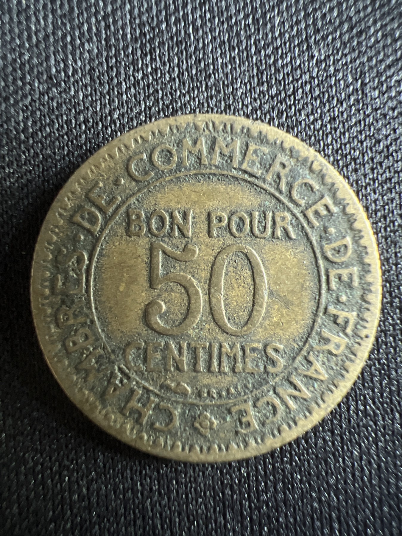 第396期 硬币币专场 （无押金，捡漏，全场20包邮，偏远地区除外，接收代拍业务） 1924年 法国商务部 50分