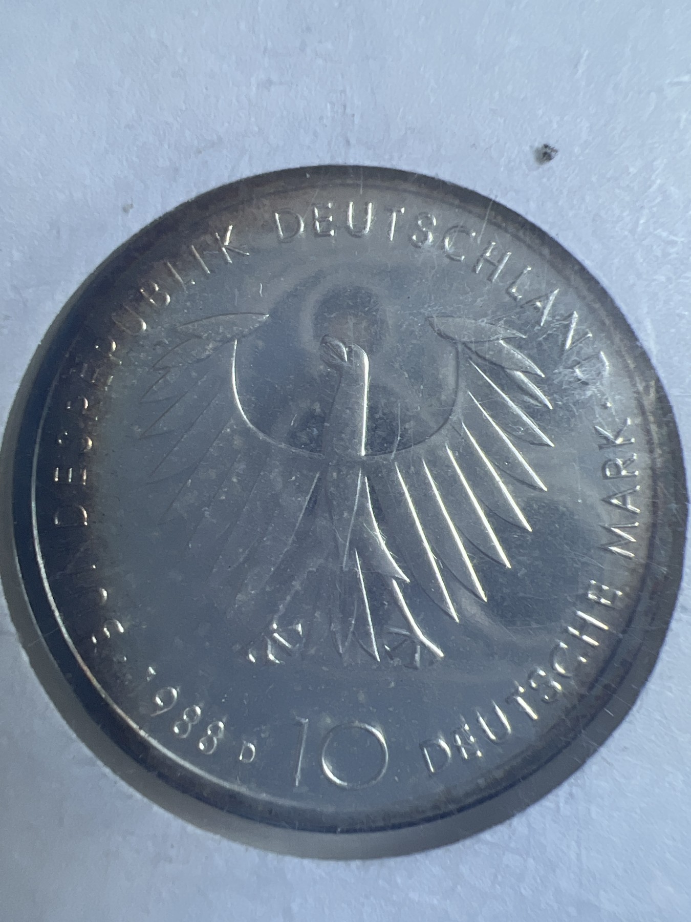 第4期 银币专场 （无押金，捡漏，全场20包邮，偏远地区除外，接收代拍业务） 1988年 德国 哲学家 叔本华 200年诞辰 10马克 纪念银币