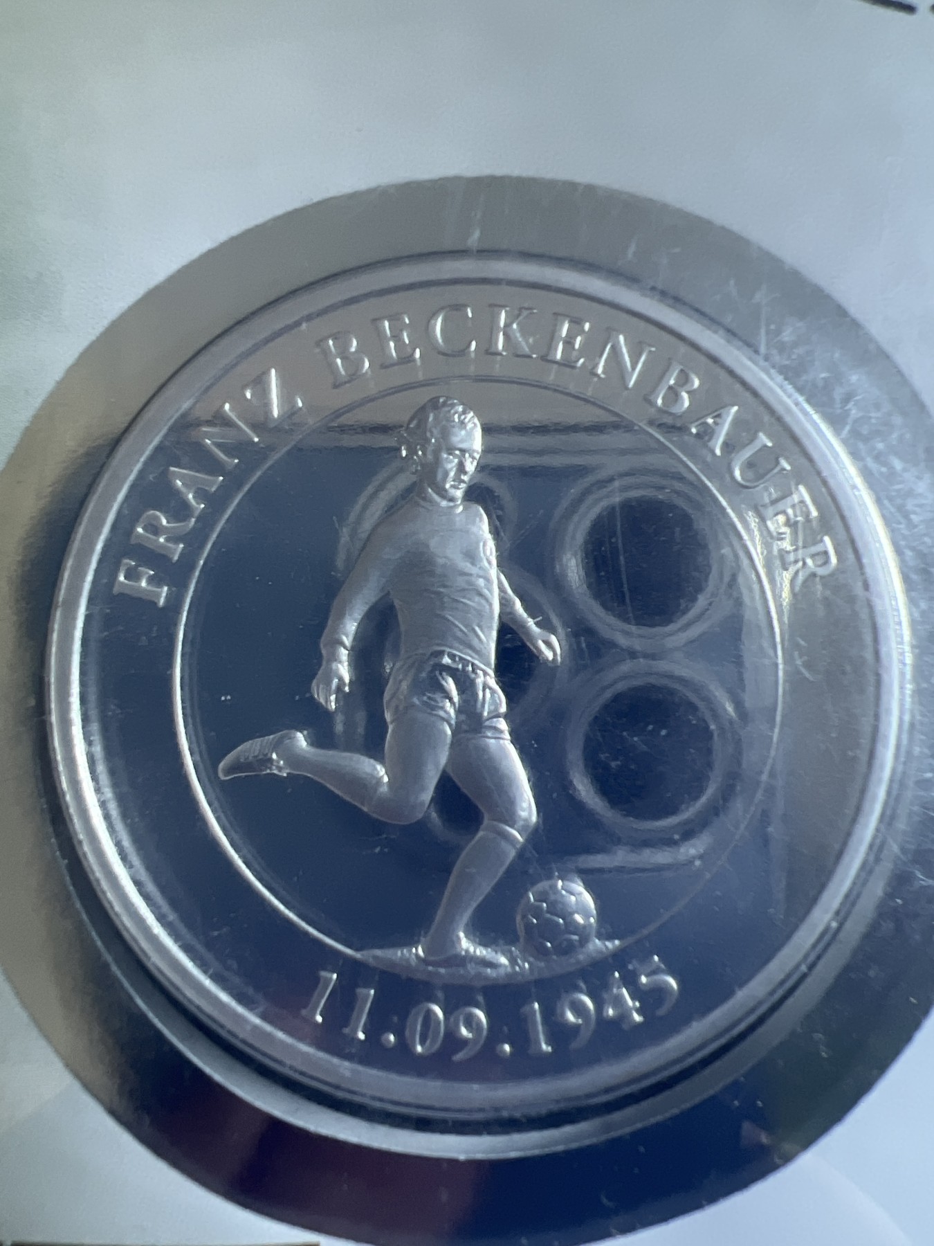 第4期 银币专场 （无押金，捡漏，全场20包邮，偏远地区除外，接收代拍业务） 2012年 德国 贝肯鲍尔 足球纪念银币 邮币封