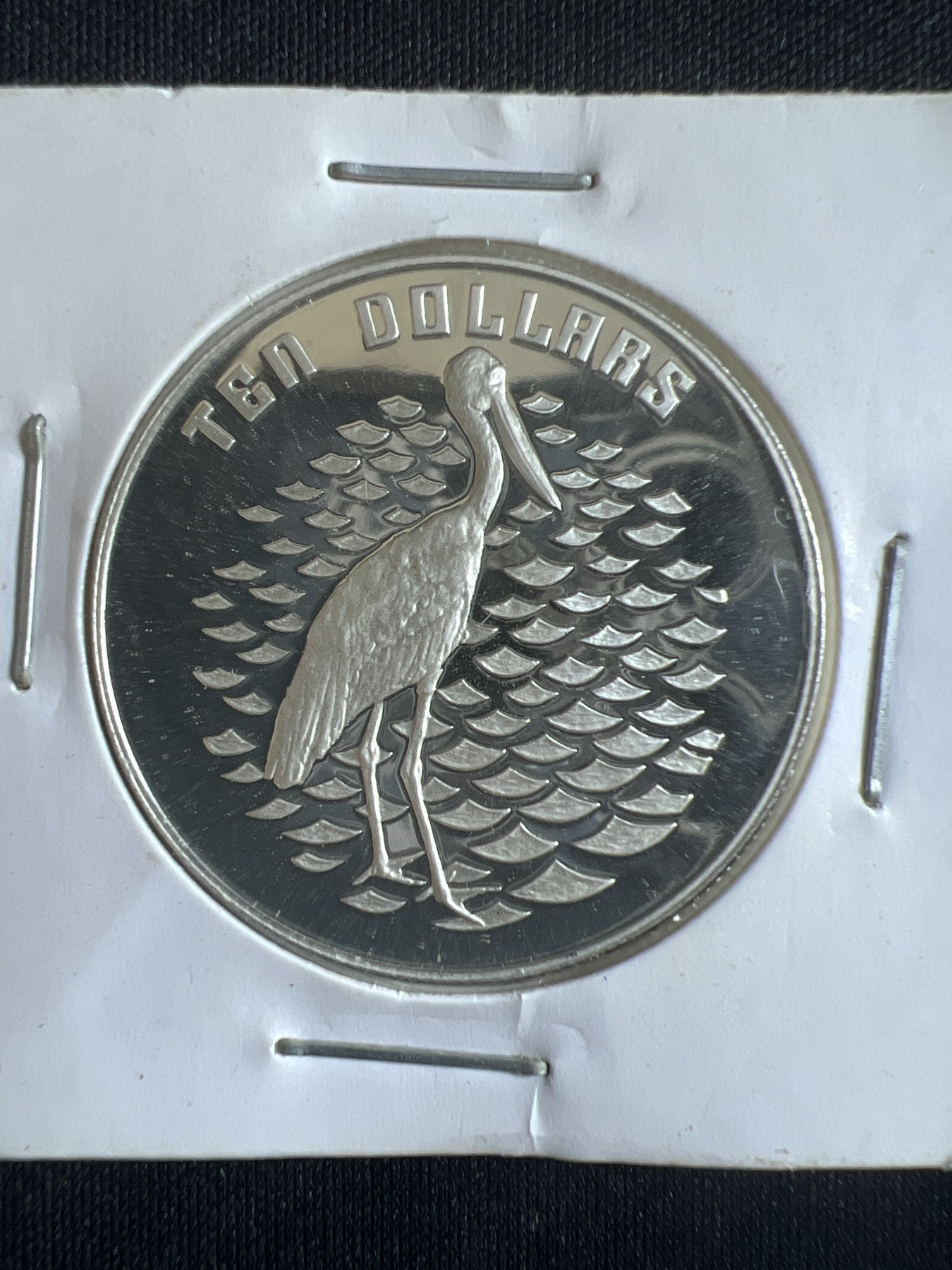 第4期 银币专场 （无押金，捡漏，全场20包邮，偏远地区除外，接收代拍业务） 1991年澳大利亚 鹳 10元精致纪念大银币