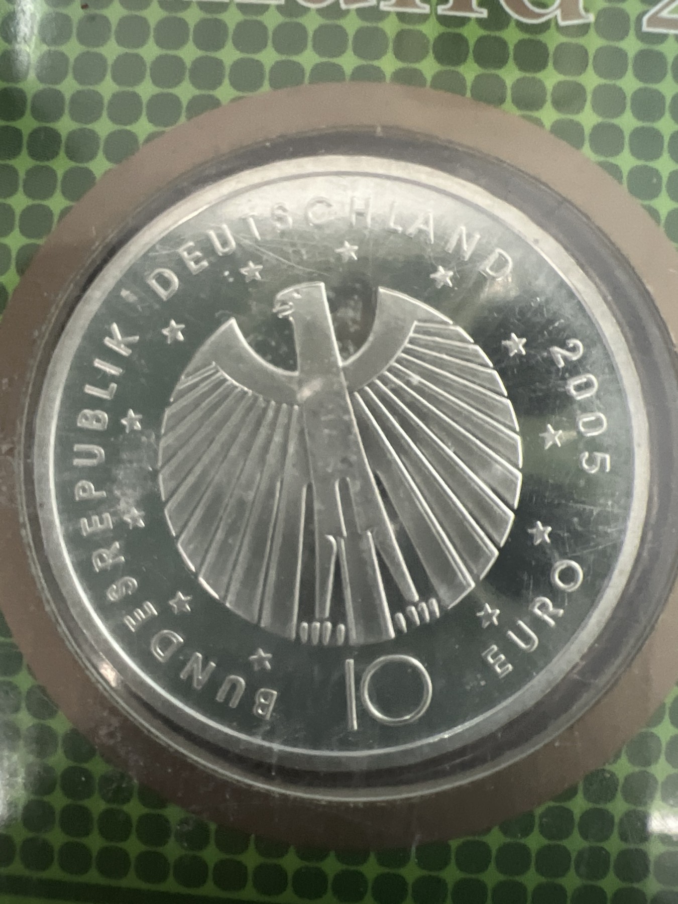 第4期 银币专场 （无押金，捡漏，全场20包邮，偏远地区除外，接收代拍业务） 2006年 德国 拜仁慕尼黑俱乐部 获得德甲冠军 10欧元 纪念银币 带大版票