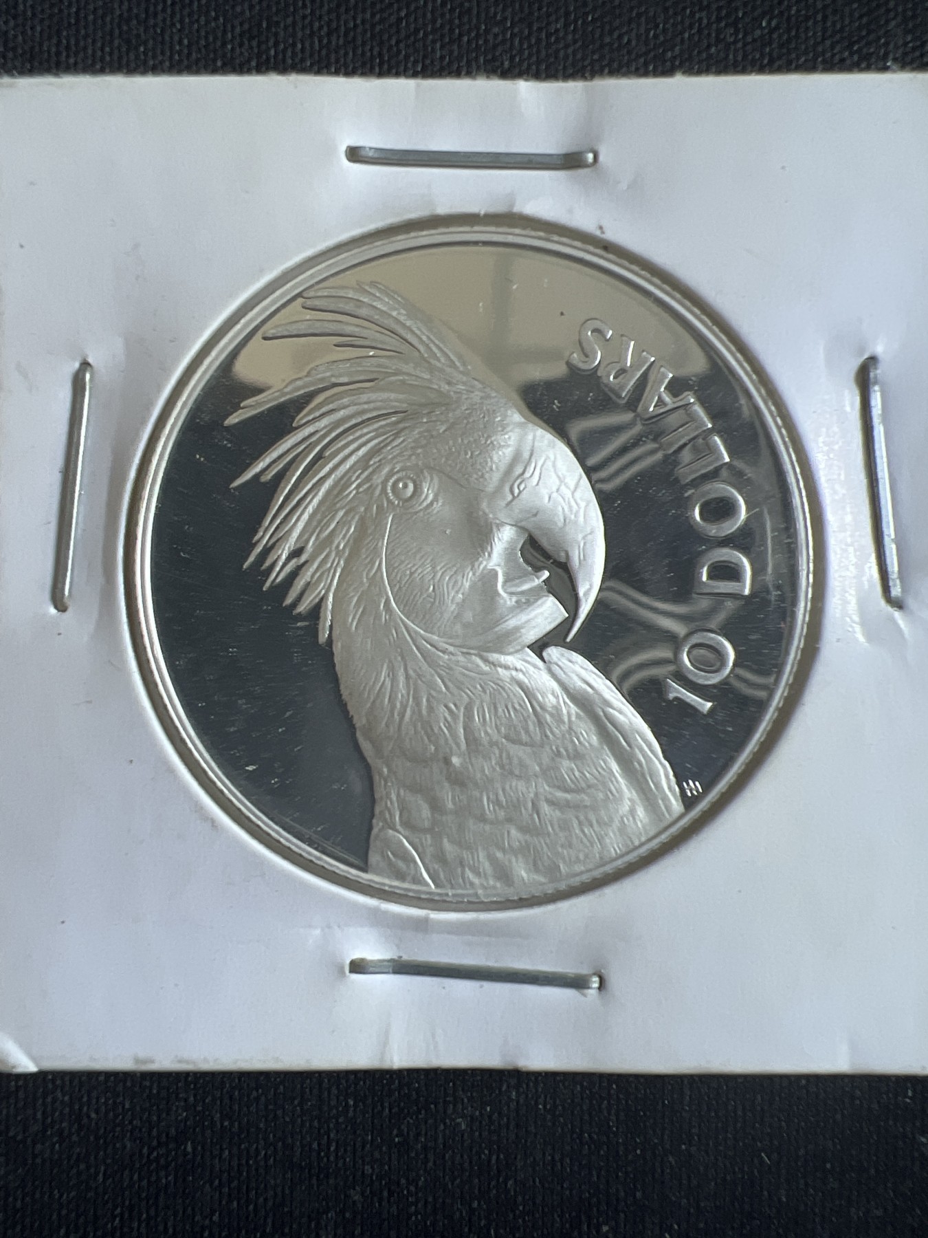 第4期 银币专场 （无押金，捡漏，全场20包邮，偏远地区除外，接收代拍业务） 1993年澳大利亚棕榈凤头鹦鹉 银币 精致镜面poo