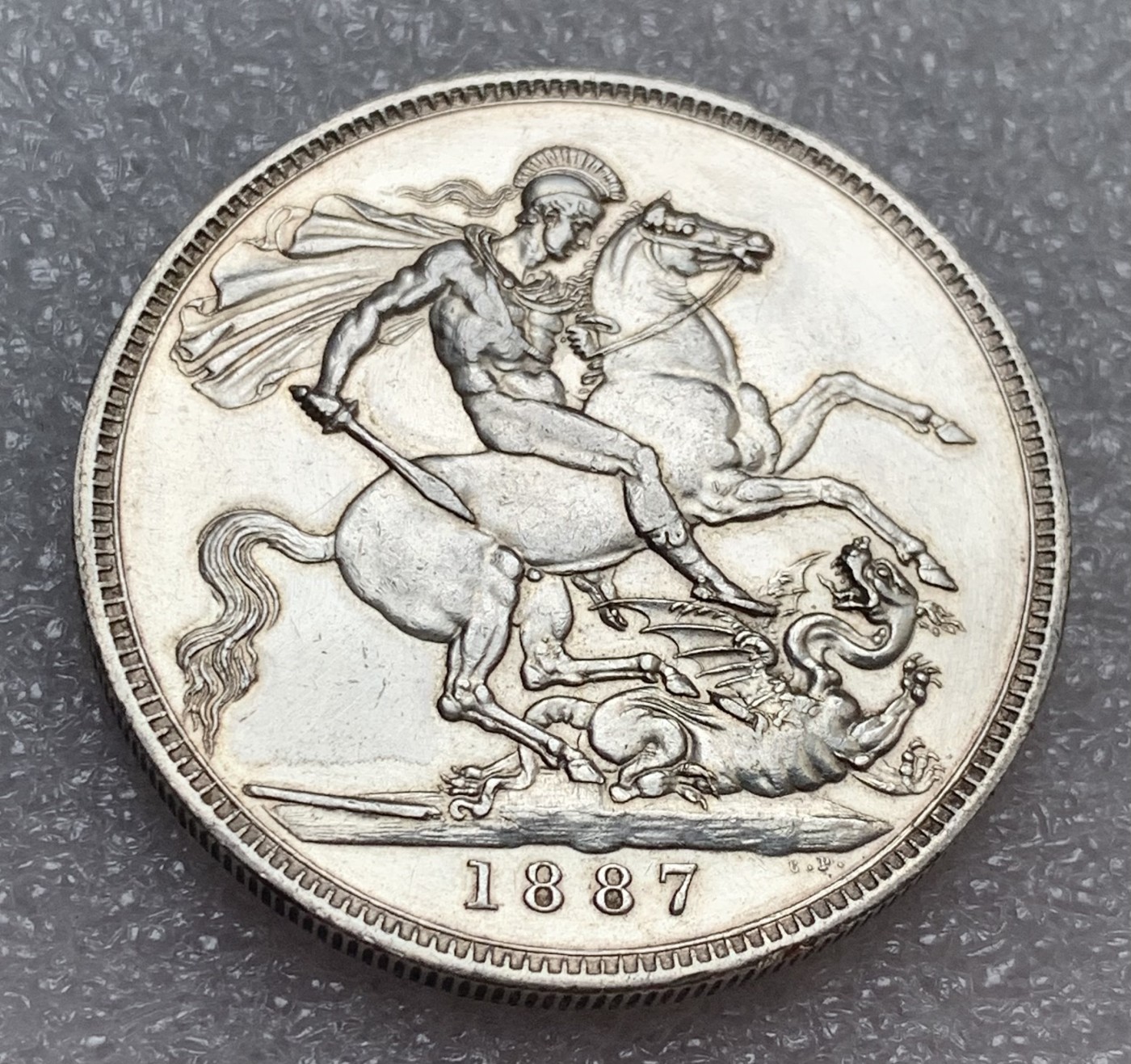 瓶子🏺第107期拍卖会  英国1887年维多利亚马剑银币