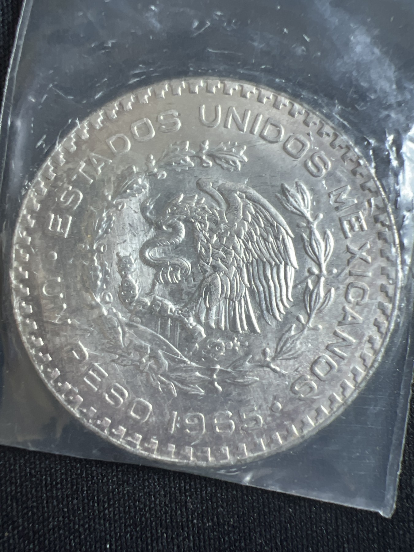 第4期 银币专场 （无押金，捡漏，全场20包邮，偏远地区除外，接收代拍业务） 墨西哥 1962年 1比索 银