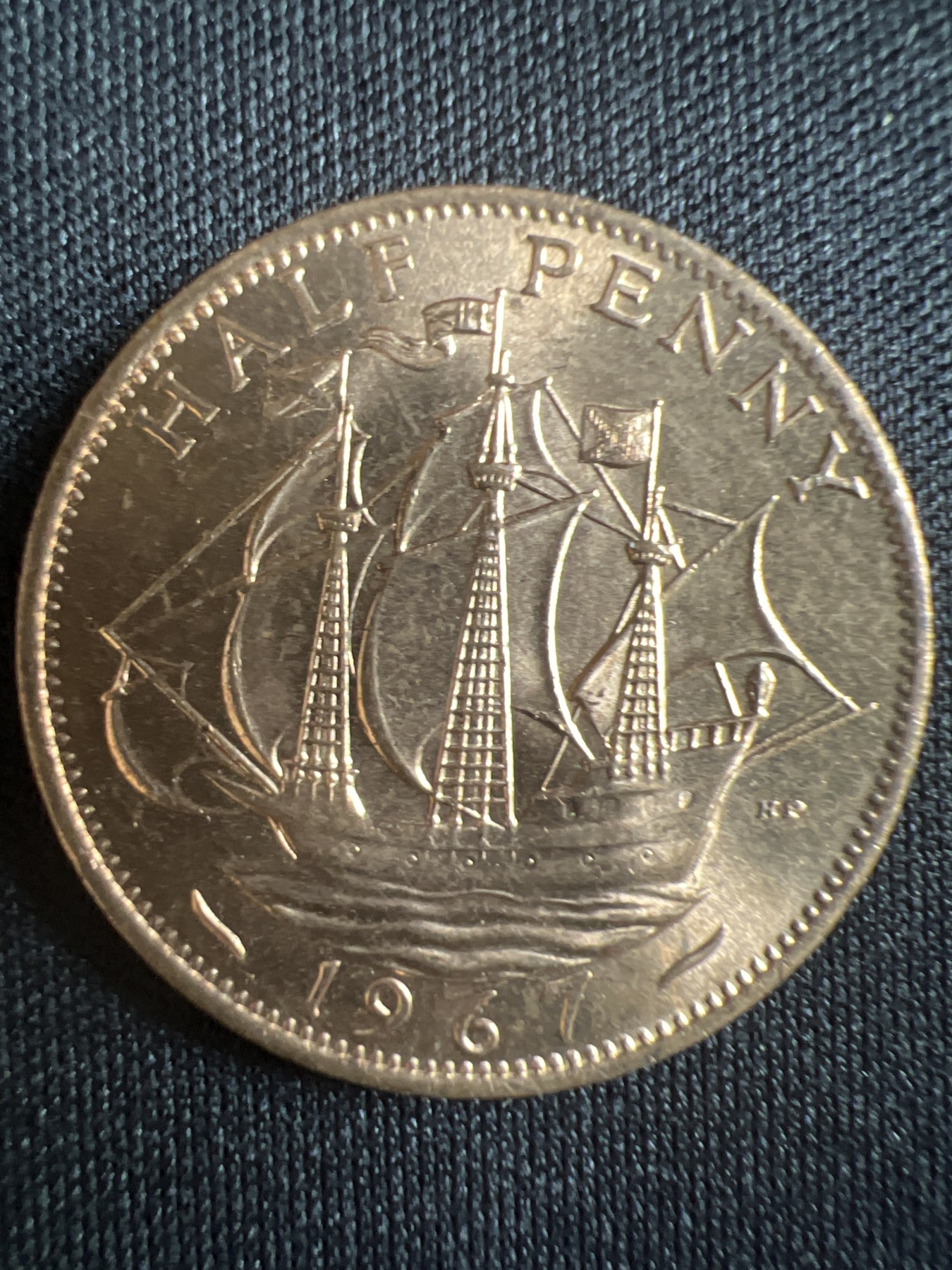 第396期 硬币币专场 （无押金，捡漏，全场20包邮，偏远地区除外，接收代拍业务） 1967年女王 帆船 半便士