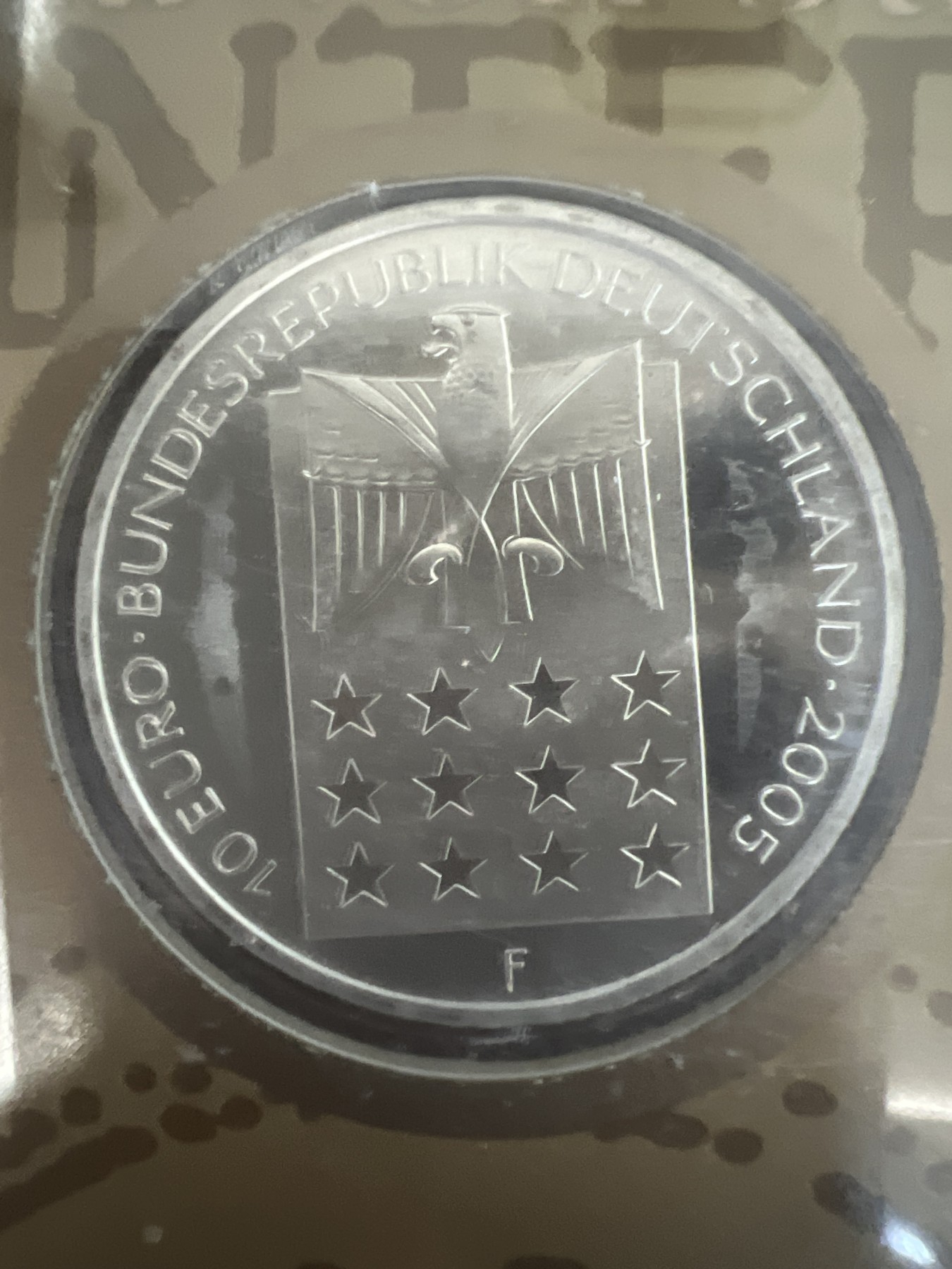 第4期 银币专场 （无押金，捡漏，全场20包邮，偏远地区除外，接收代拍业务） 2005年 德国 贝尔塔 冯 苏特纳 10欧元 纪念银币 带大版票