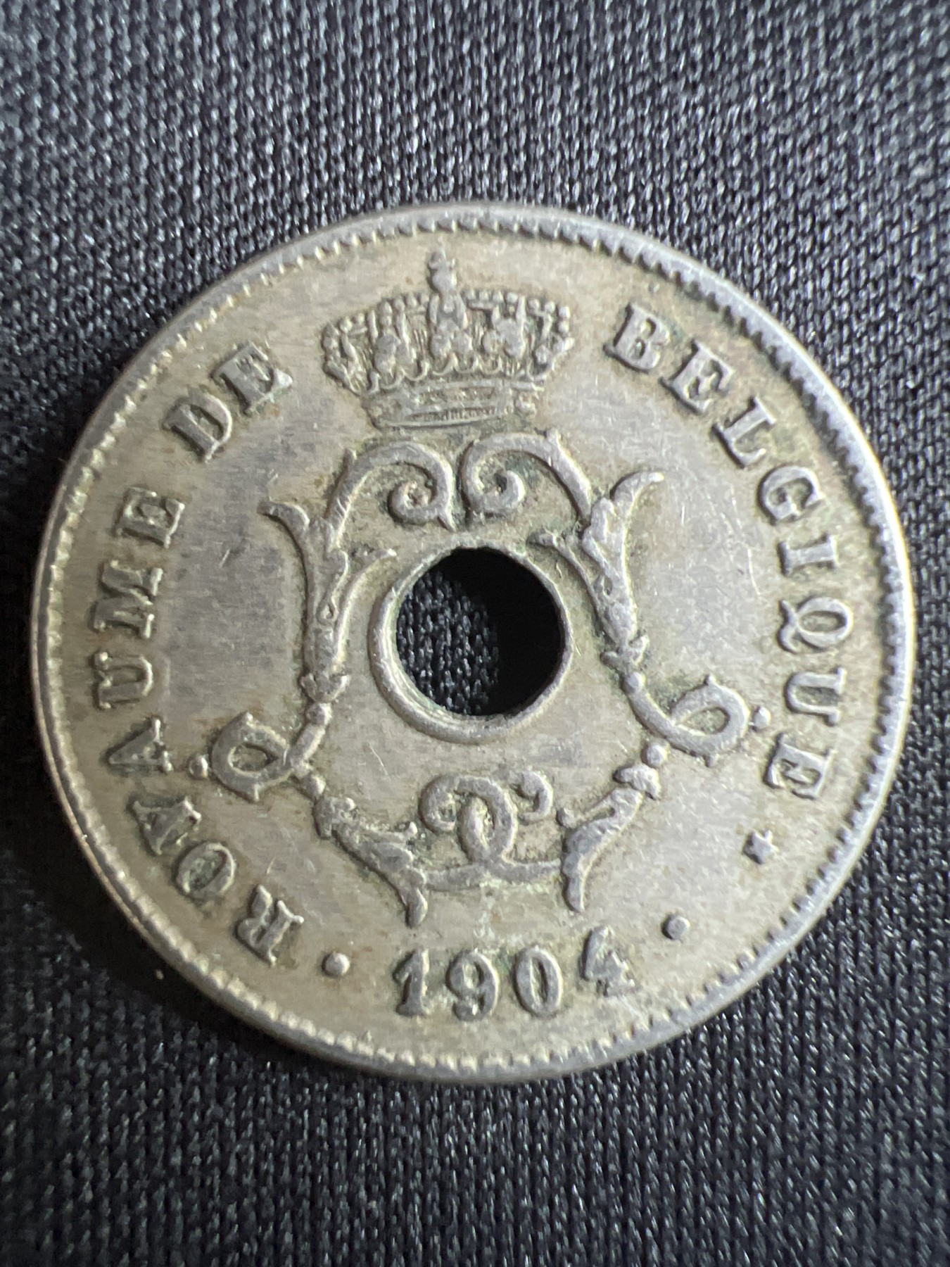 第396期 硬币币专场 （无押金，捡漏，全场20包邮，偏远地区除外，接收代拍业务） 比利时 早期 中孔铜镍币 10分