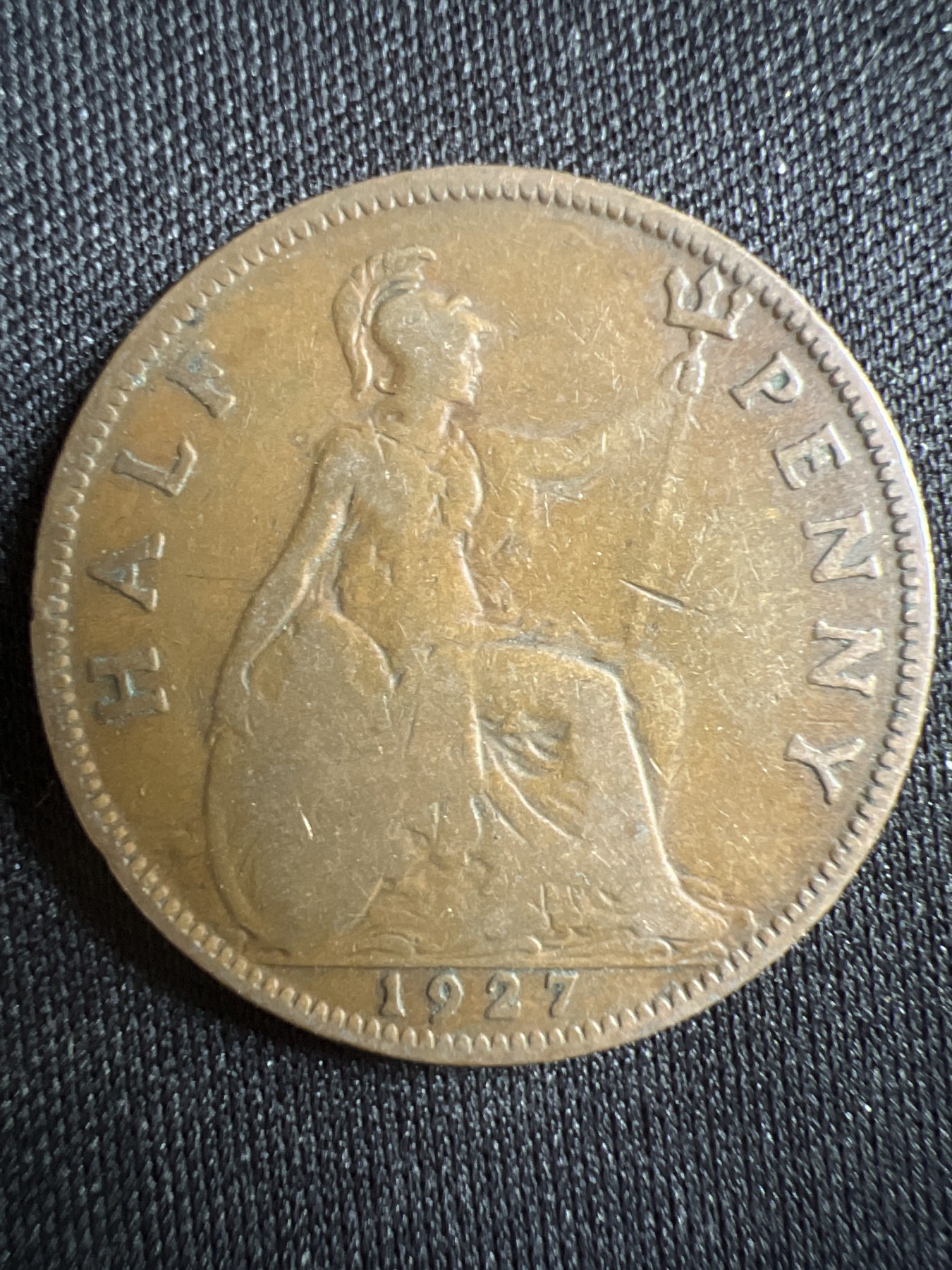 第396期 硬币币专场 （无押金，捡漏，全场20包邮，偏远地区除外，接收代拍业务） 英国 乔治五世半便士1927年