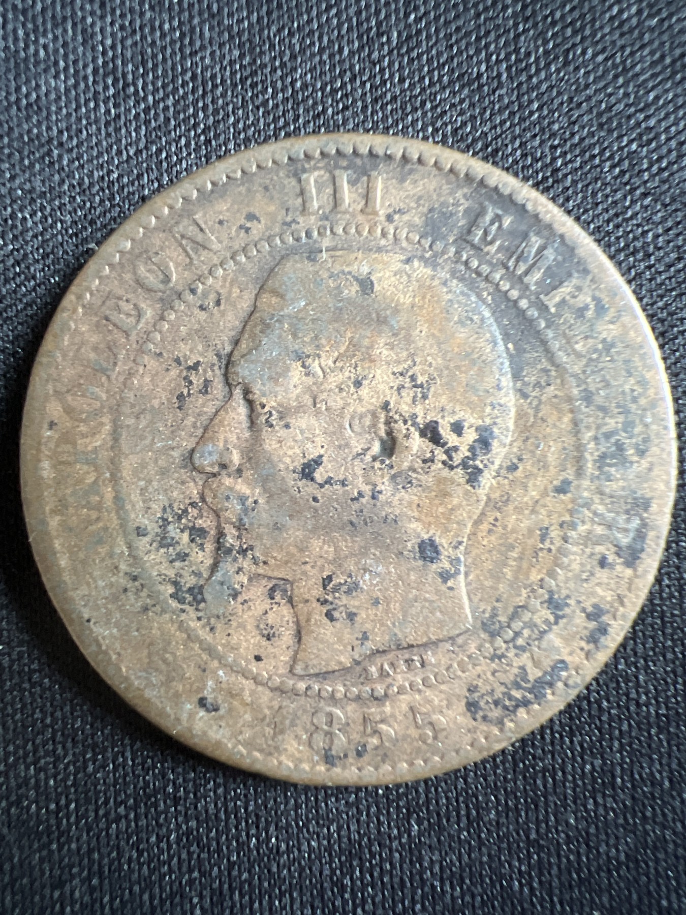 第396期 硬币币专场 （无押金，捡漏，全场20包邮，偏远地区除外，接收代拍业务） 1855年 拿破仑 老铜币