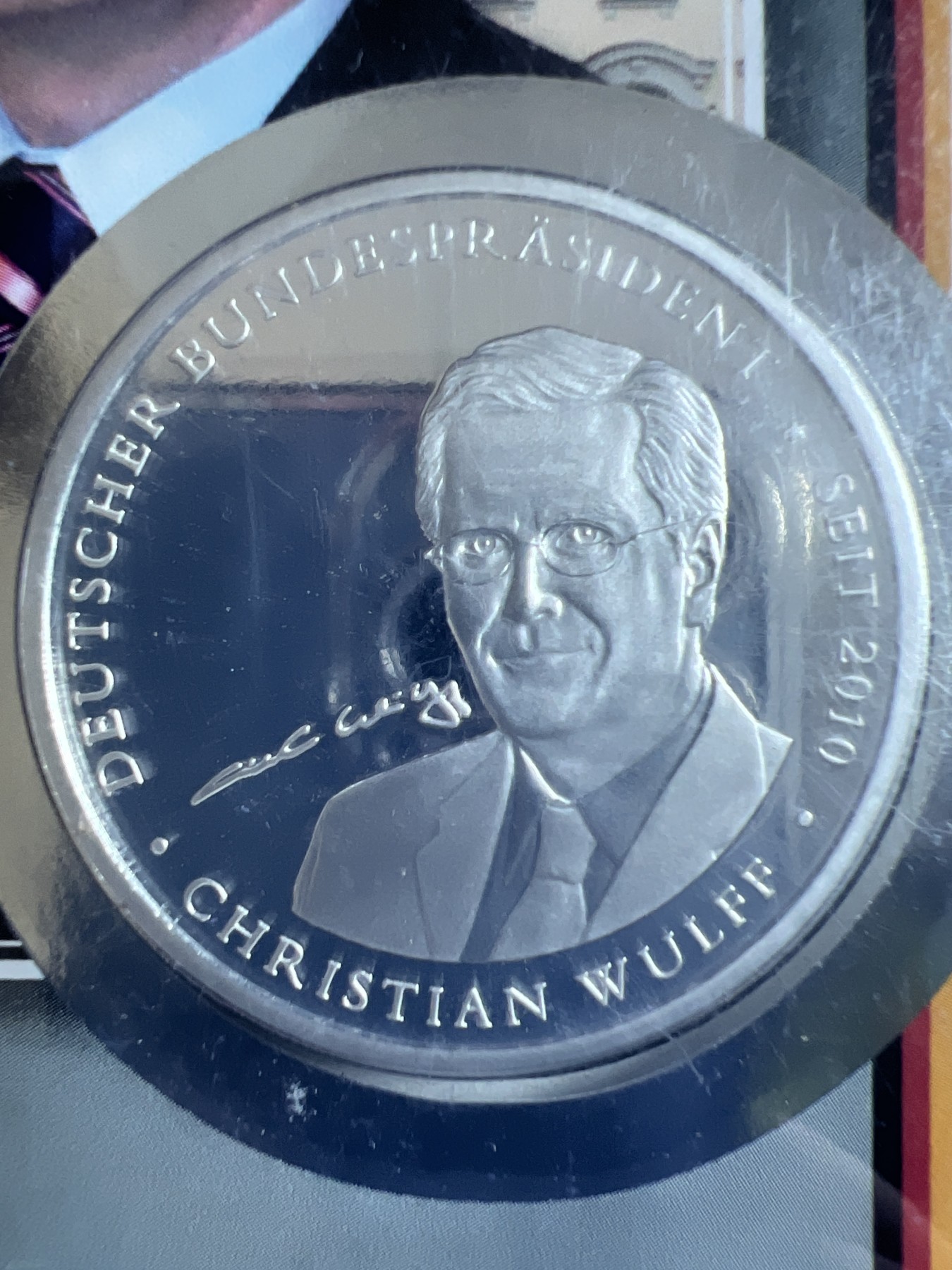 第430期 硬币专场 （无押金，捡漏，全场20包邮，偏远地区除外，接收代拍业务） .2010年 德国 德国总统 邮币封 纪念银币