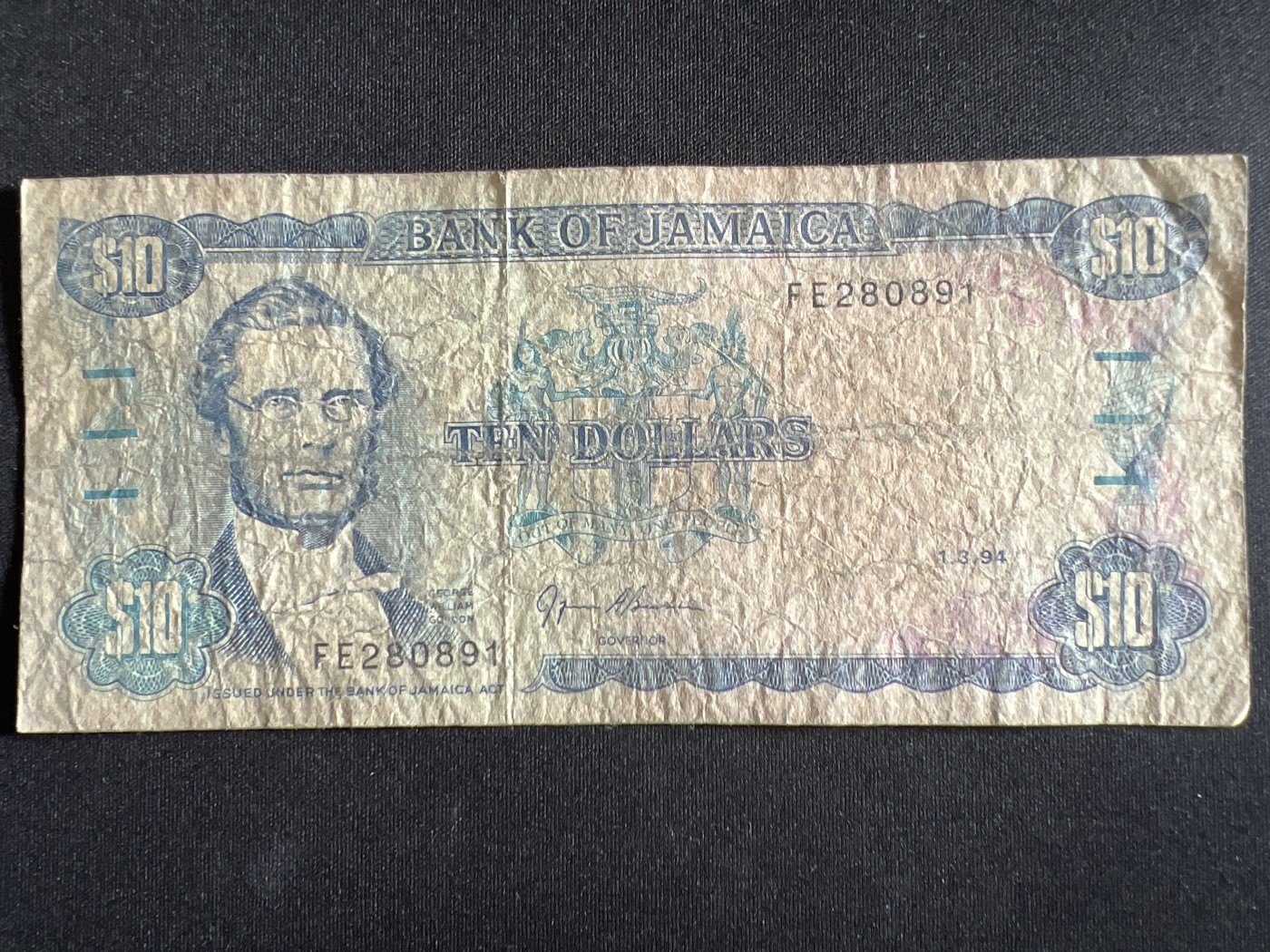 第398期 纸币币专场 （无押金，捡漏，全场20包邮，偏远地区除外，接收代拍业务） 牙买加10元