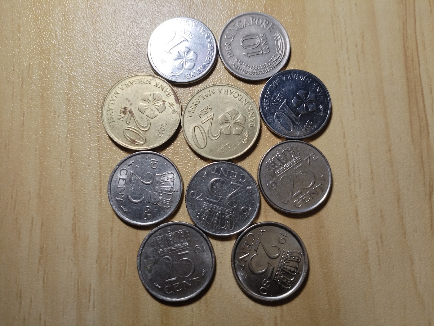 初雪钱币专场（第四期） 新加坡马来西亚荷兰硬币一组