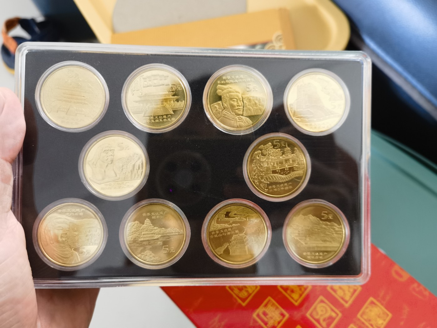 你好，9月。第010期 世界文化遗产纪念币，一套10枚。