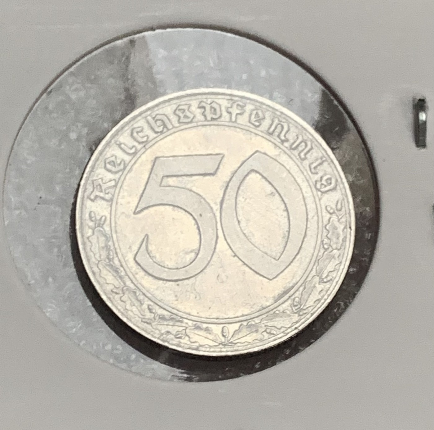 瓶子🏺第107期拍卖会  1939年50芬尼镍币  好品