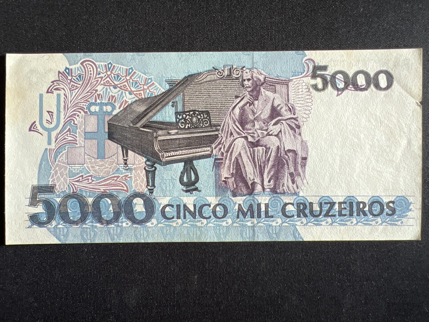 第398期 纸币币专场 （无押金，捡漏，全场20包邮，偏远地区除外，接收代拍业务） 巴西5000克鲁塞罗