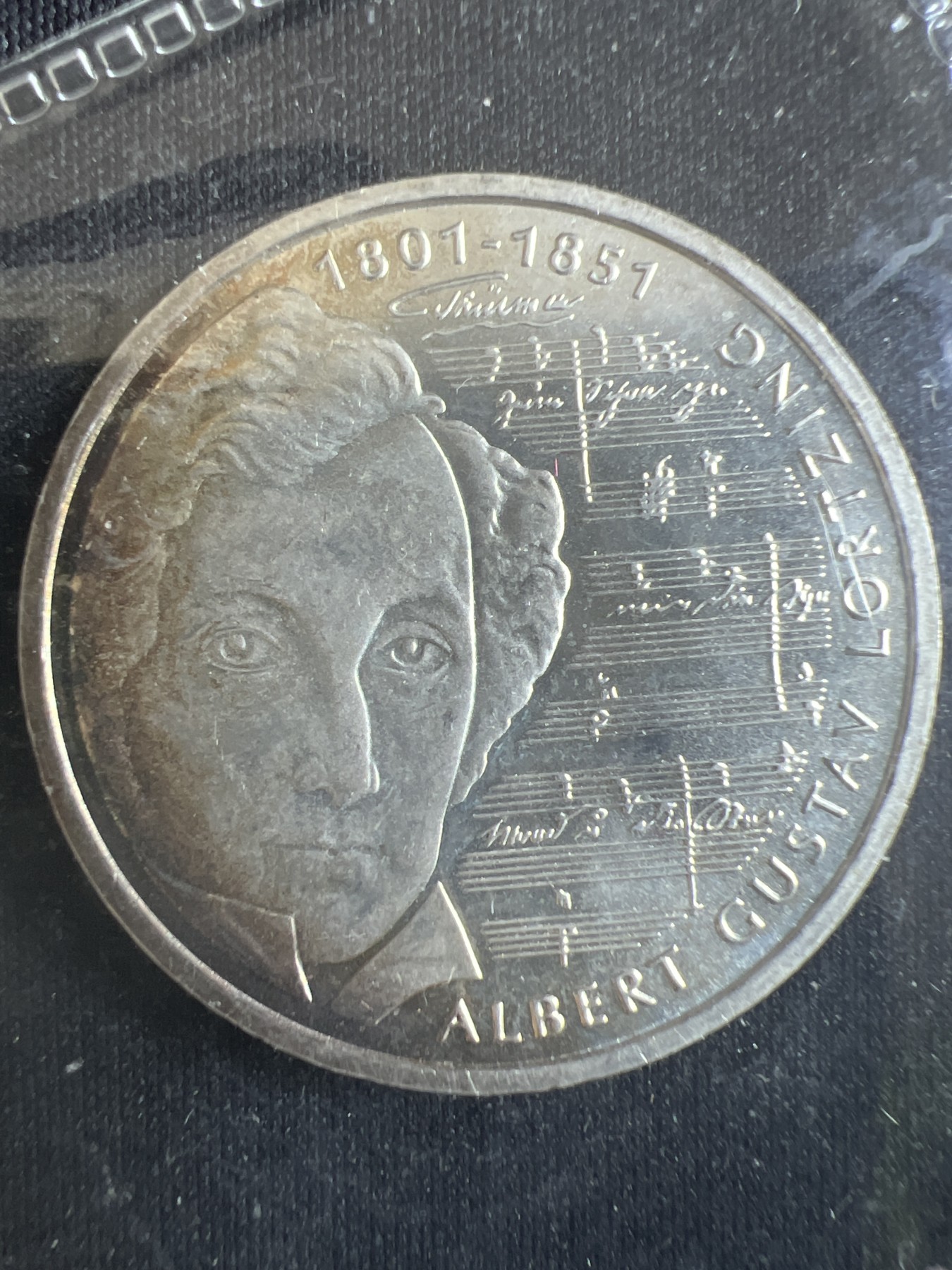 第4期 银币专场 （无押金，捡漏，全场20包邮，偏远地区除外，接收代拍业务） 2001年 德国 10马克 洛尔青 200周年纪念币