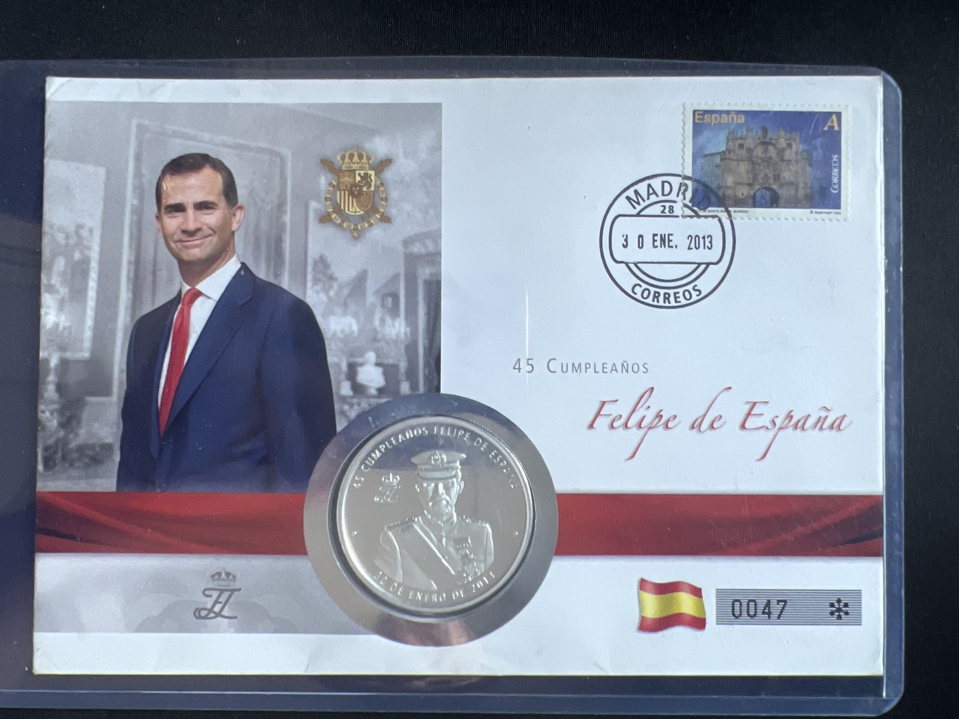 第4期 银币专场 （无押金，捡漏，全场20包邮，偏远地区除外，接收代拍业务） 2013年 西班牙 菲利普亲王 45岁发行 纪念银币