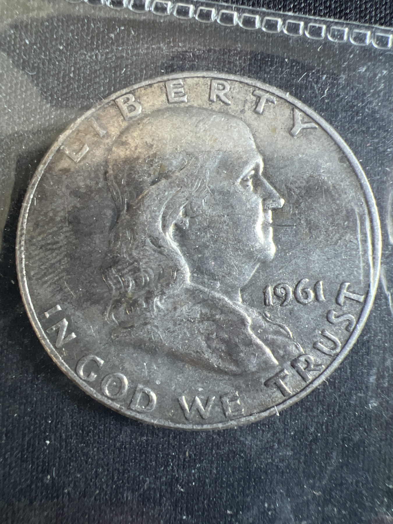 第4期 银币专场 （无押金，捡漏，全场20包邮，偏远地区除外，接收代拍业务） 1961年 美国 富兰克林 半圆银币