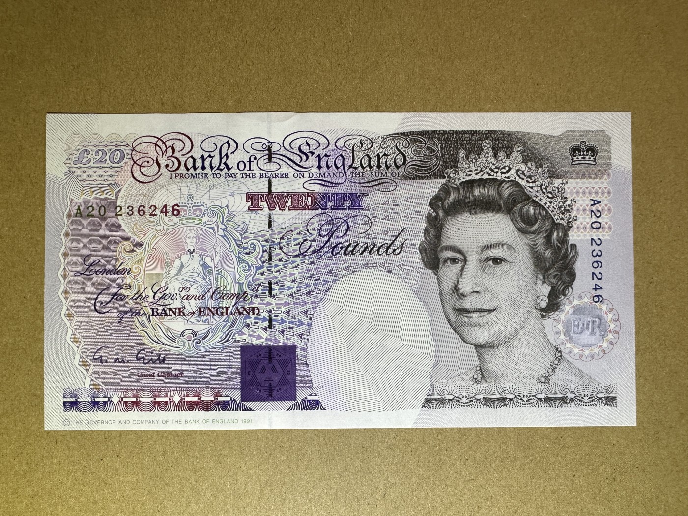 《张总收藏》117期-外币超高货合集 冠军分&名誉品 英格兰20镑 UNC E序列 皇冠版 背面有一处荧光
