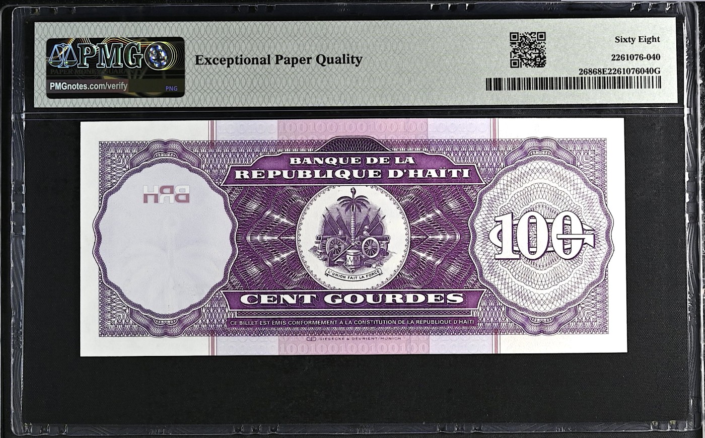 《张总收藏》117期-外币超高货合集 冠军分&名誉品 海地100古德 PMG68E 2000年版 冠军分