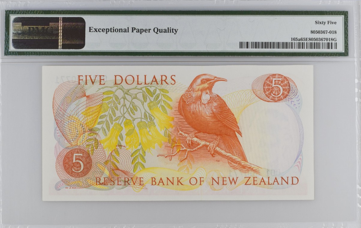 《张总收藏》117期-外币超高货合集 冠军分&名誉品 新西兰1967年首发001冠超罕见百位771号PMG65E季军分 高冠女王实物非常漂亮