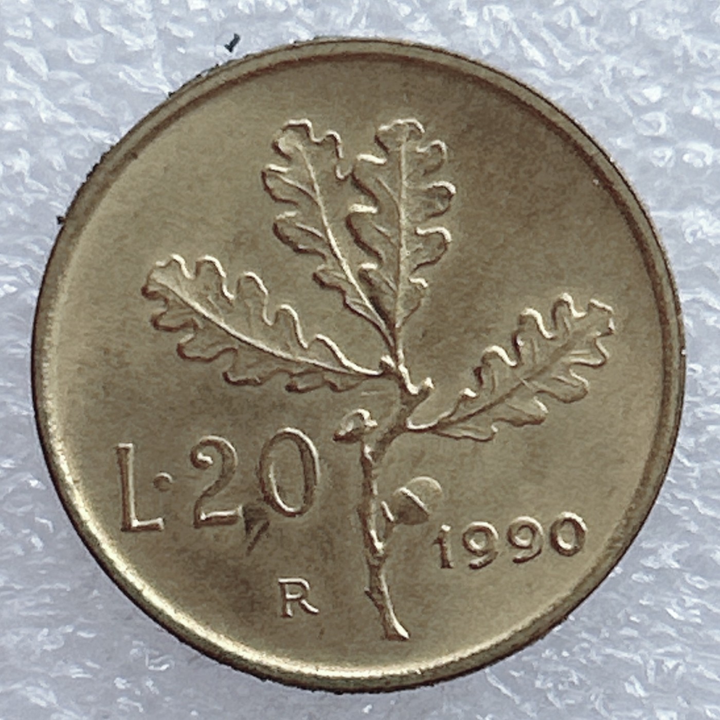 全场一元起拍 世界钱币散币场 第20期 意大利20里拉硬币 1990年