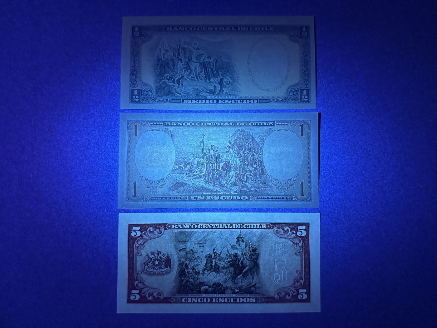 《张总收藏》117期-外币超高货合集 冠军分&名誉品 智利1/2、1、5元3张 UNC 1962-1975年版
