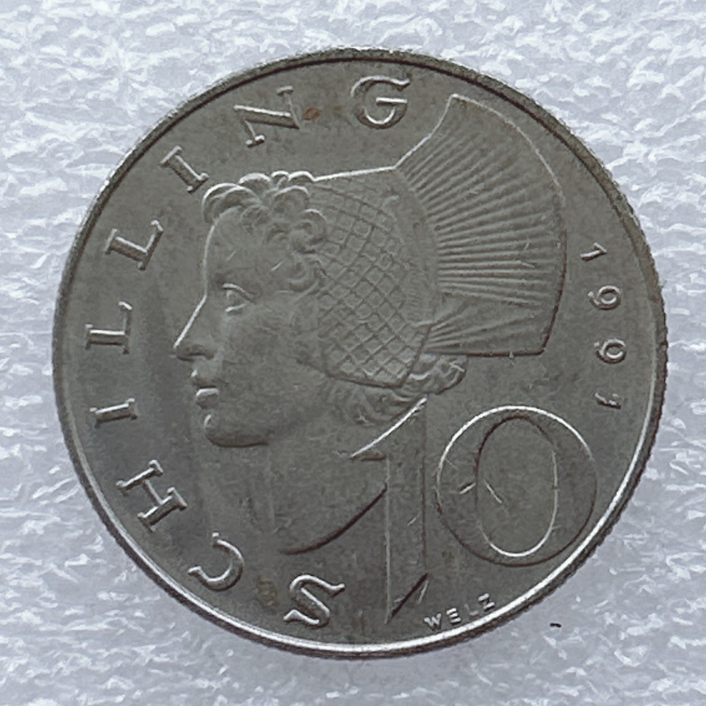 全场一元起拍 世界钱币散币场 第20期 奥地利1991年10先令 瓦豪女士 鹰盾