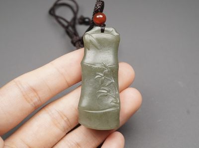 玉石翡翠玛瑙｜拍卖专场 和田玉 竹节挂件