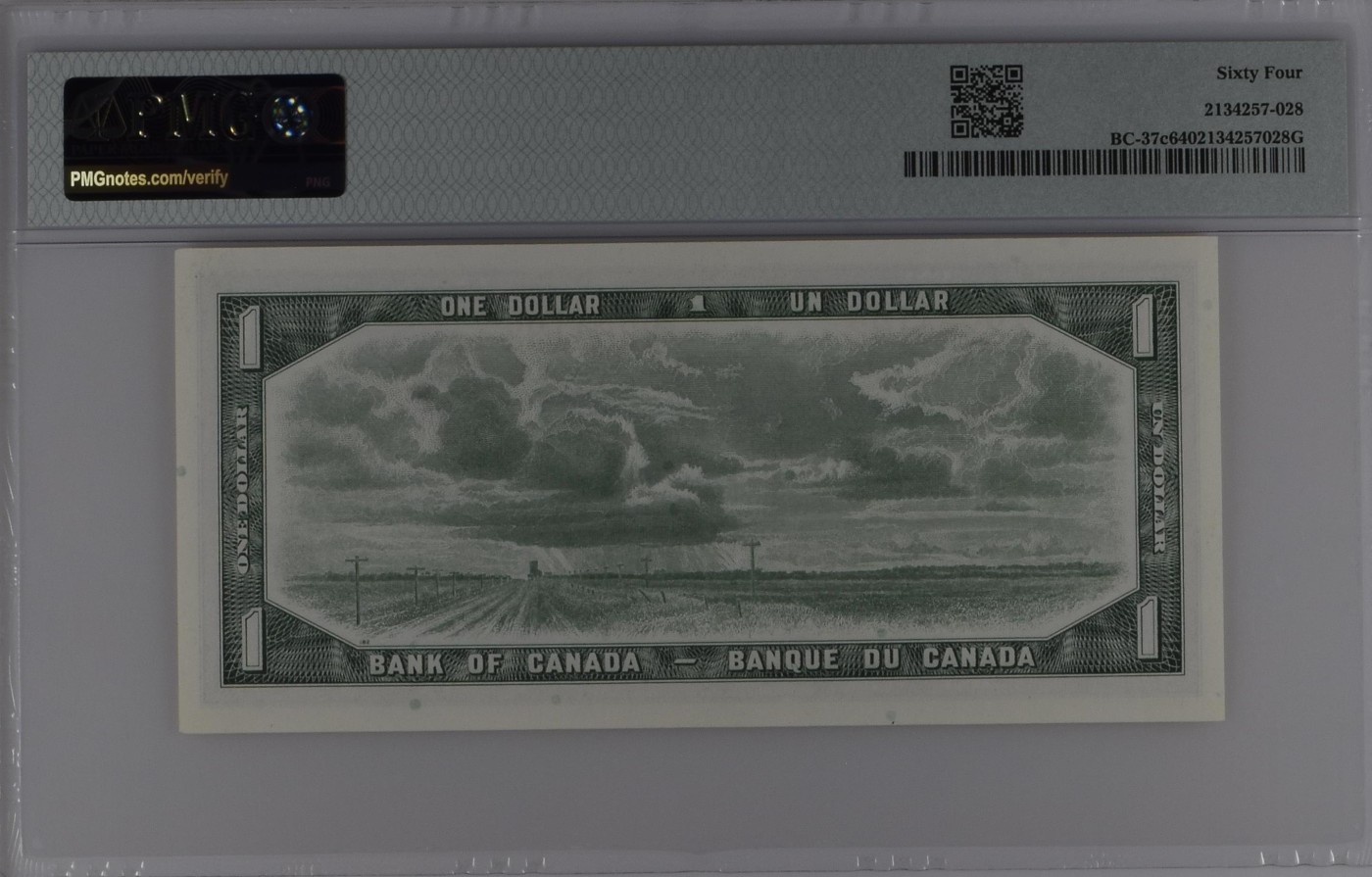 收藏联盟Quantum Auction 第286期拍卖  加拿大1954年1元 PMG64