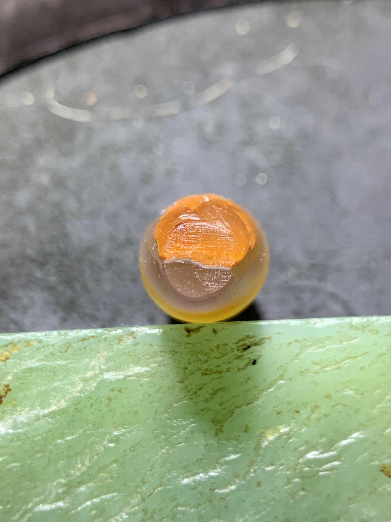 精美亚光高玉化巴西玛瑙手工俏色竹节(节节高升)吊坠一个！