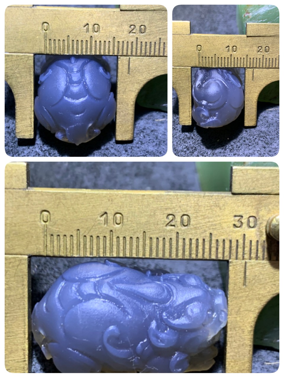 精美亚光高玉化巴西玛瑙手工满工雕刻貔貅吊坠一个！
