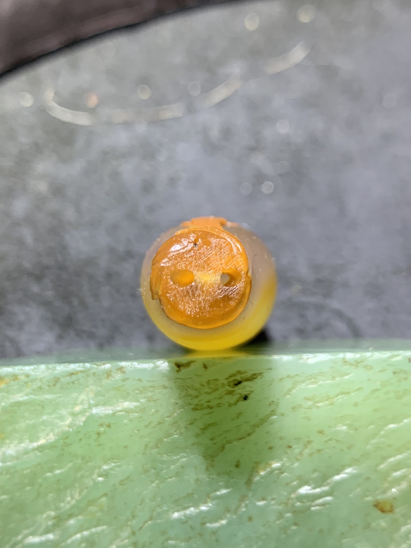 精美亚光高玉化巴西玛瑙手工俏色竹节(节节高升)吊坠一个！