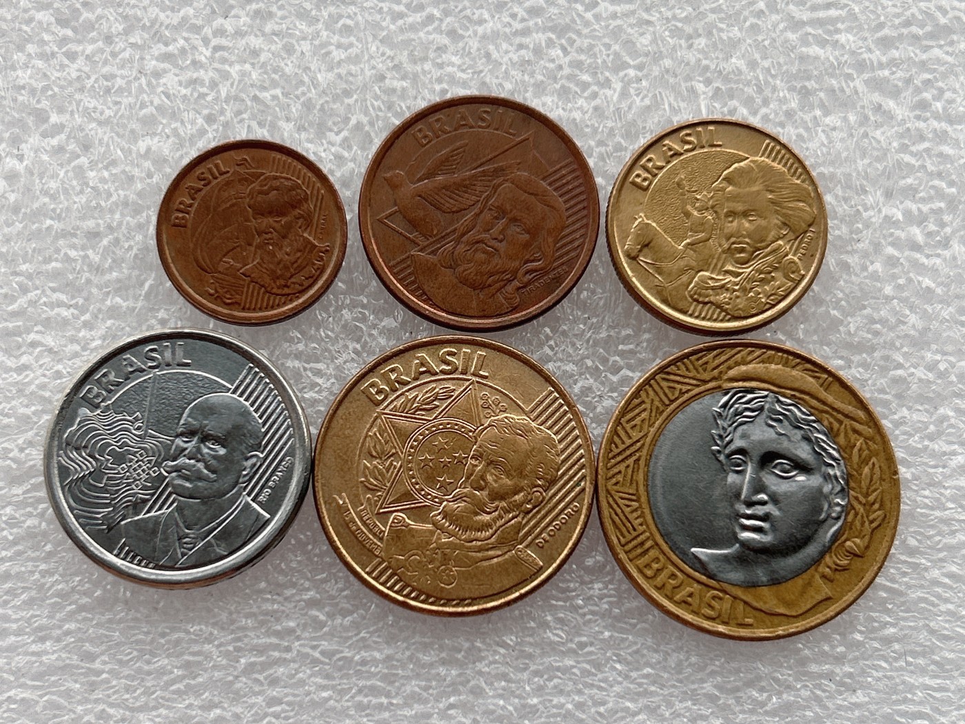 全场一元起拍 世界钱币散币场 第21期 巴西硬币6枚套