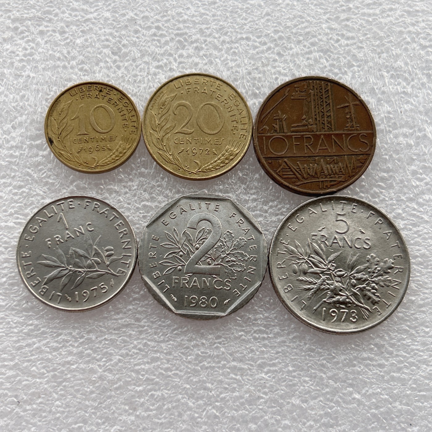 全场一元起拍 世界钱币散币场 第21期 法国硬币6枚