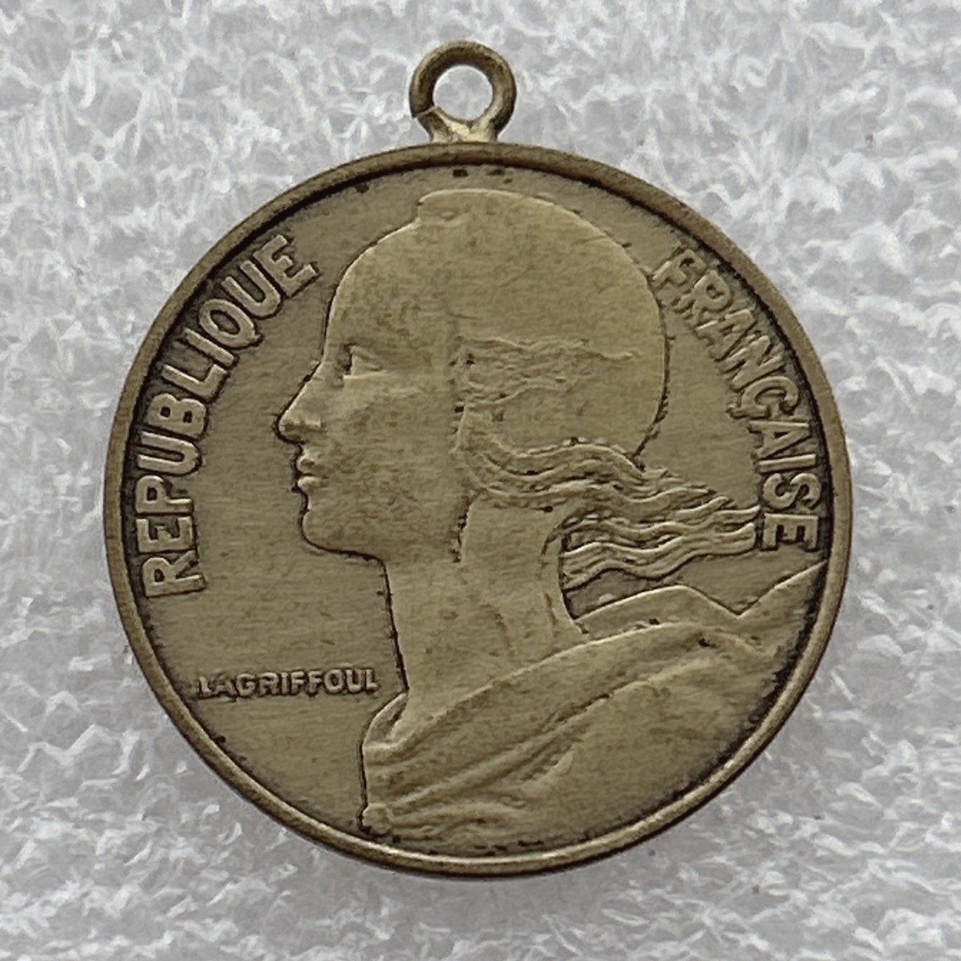 全场一元起拍 世界钱币散币场 第21期 法国女神1984年20分 吊坠