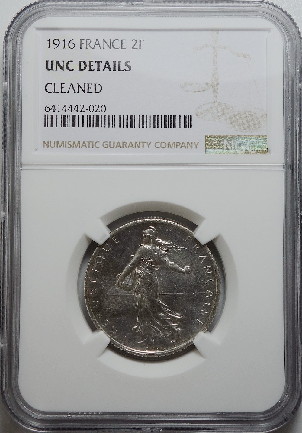 2024你好 1916年，法国拾穗女，银币