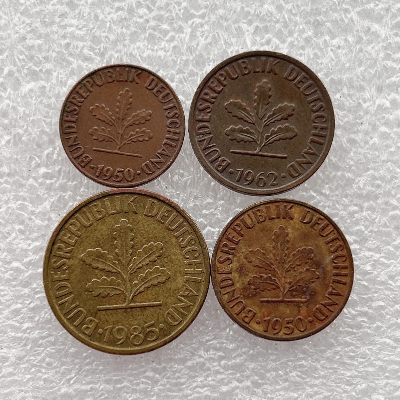 全场一元起拍 世界钱币散币场 第21期 德国芬尼4枚套 F厂