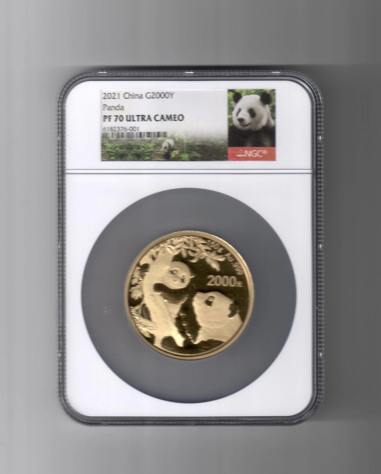 收藏联盟Quantum Auction 第286期拍卖  中国2021年2000元熊猫精制金币 150g大型熊猫金币 NGC PF70 满分